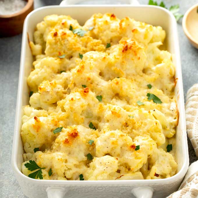 Side of Cheesy Cauliflower Bake