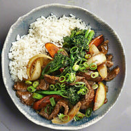 Mongolian Lamb Stir Fry With Rice