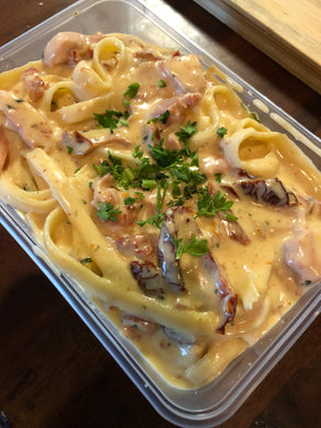 Creamy Bacon & Sundried Tomato Fettuccine