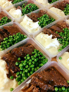 Meatloaf With Mashed Potato, Peas & Gravy
