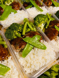 Vietnamese Style Pork Meatballs With Rice & Stir Fry Greens - "Not Spicey"