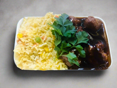 Sweet & Sour Meatballs With Savory Rice